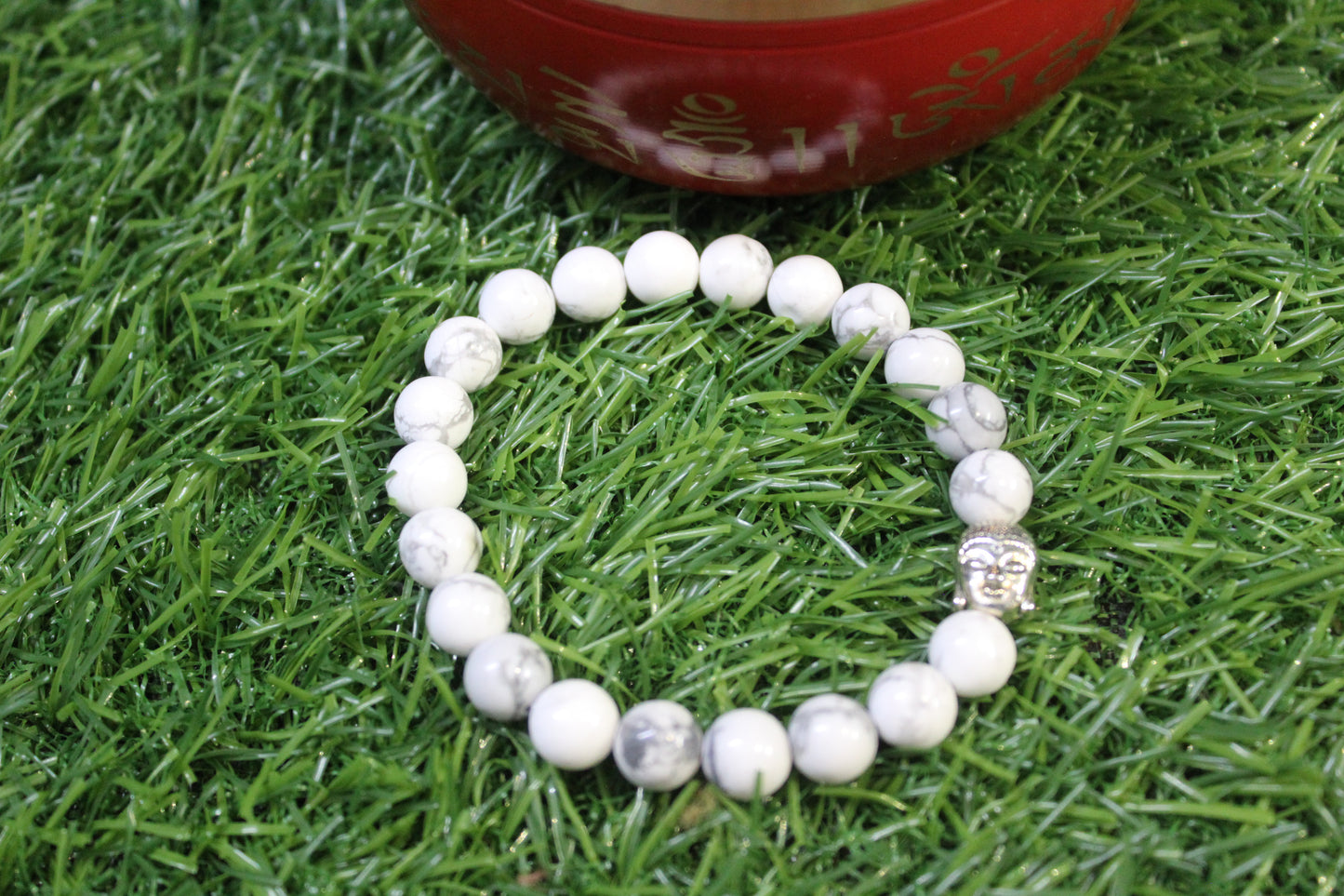 Howlite bracelet- 8mm (Calming & Stress Reduction)